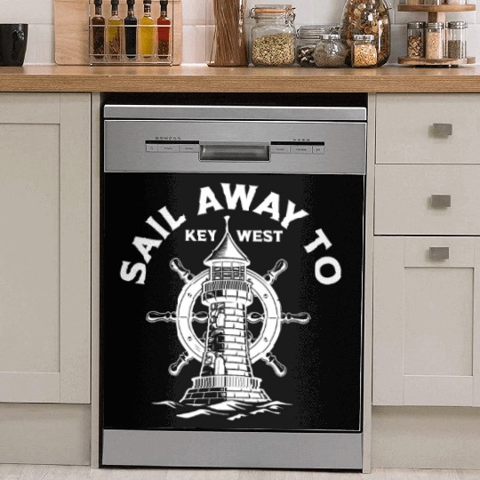 SAIL AWAY TO KEY-WEST Florida Keys Sunshine-State Dish Washer Covers