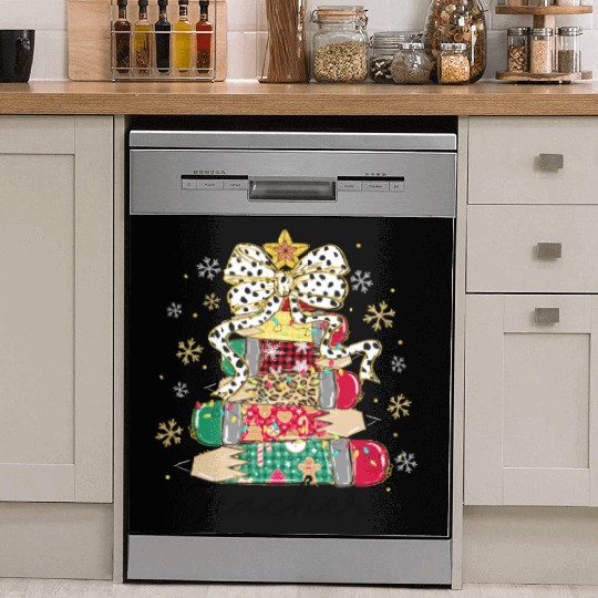 Teacher Pencil Tree, Merry Christmas Dish Washer Covers