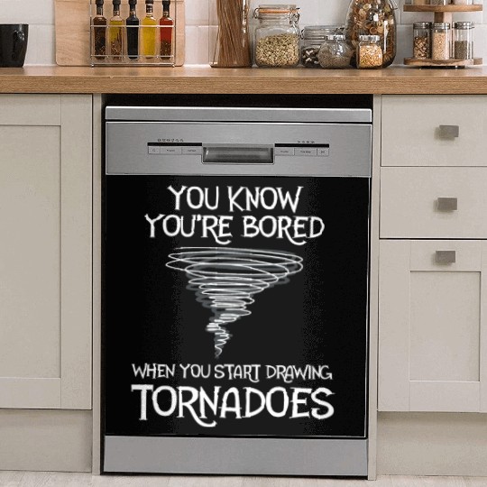 Funny science humor nerd geek tornado Dish Washer Covers