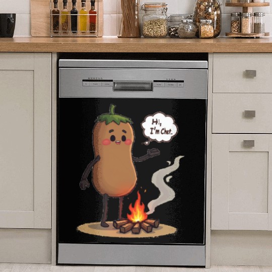 Chestnuts Roasting Christmas Cartoon Dish Washer Covers