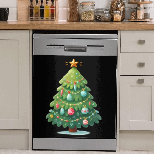 Tree Christmas, Merry Christmas Dish Washer Covers