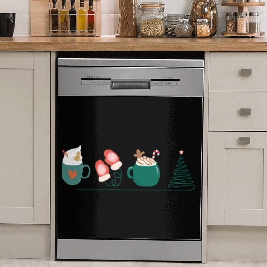 Christmas - Hot winter beverages Dish Washer Covers
