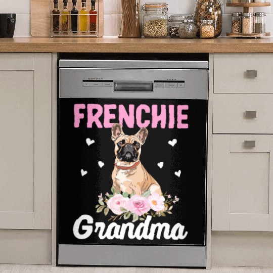 Bulldog Lover French Bulldogs Grandma Frenchie Gra Dish Washer Covers