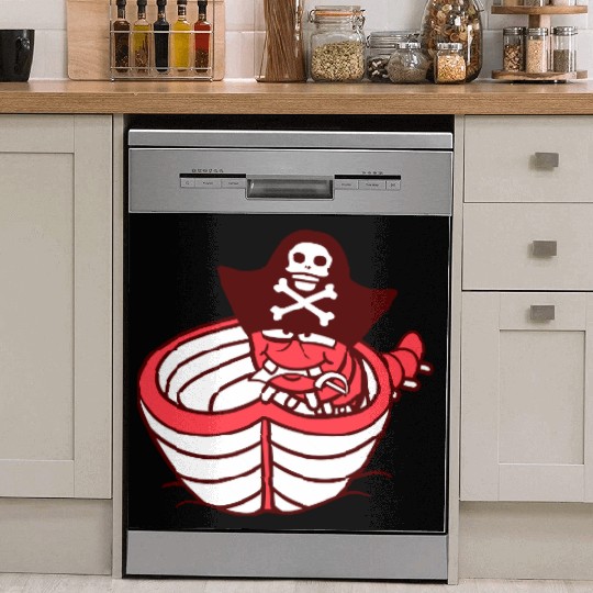 Funny Worm Caterpillar Pirate Sweet Paddle Rowing Dish Washer Covers