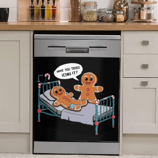 Christmas Gingerbread Hospital Humor Dish Washer Covers