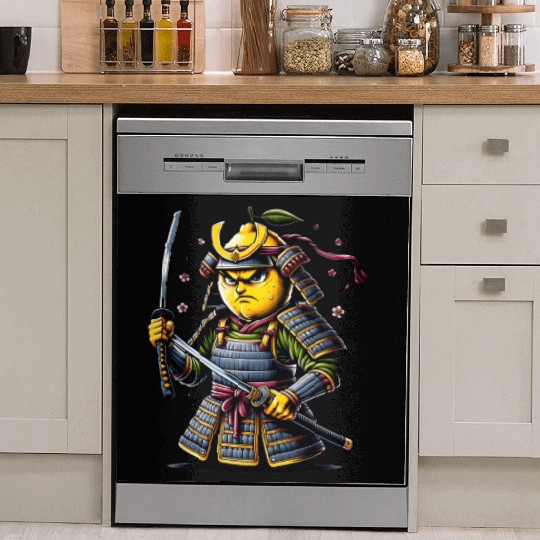 Samurai Lemon Warrior Blossom Art Dish Washer Covers