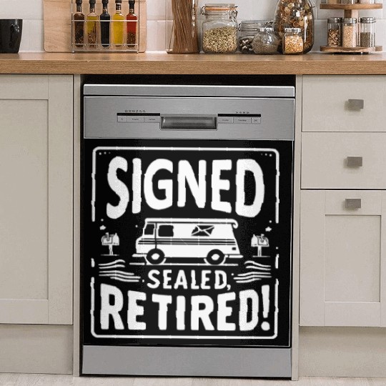 Signed sealed retired Postal Worker Dish Washer Covers