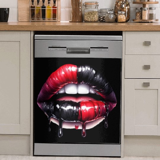 Black Gnomes Valentines Day Dish Washer Covers