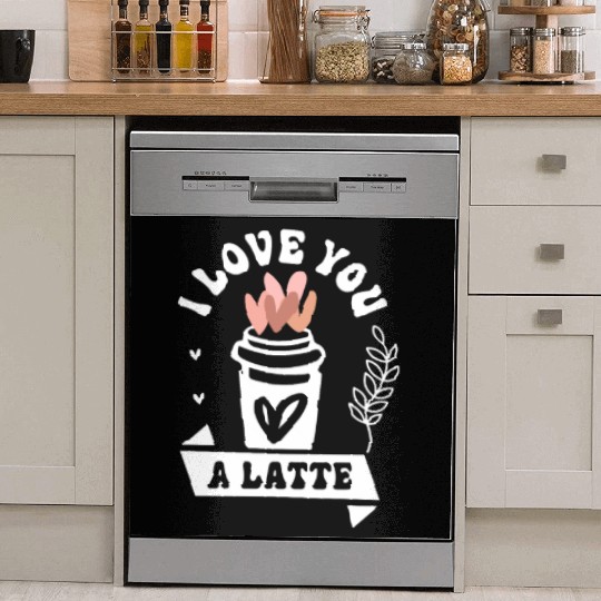I Love You A Latte Dish Washer Covers