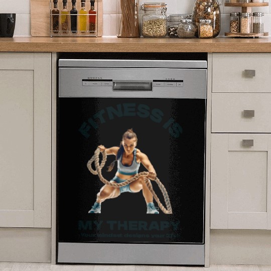 Fitness Is My Therapy - Fitness And Exercise Dish Washer Covers