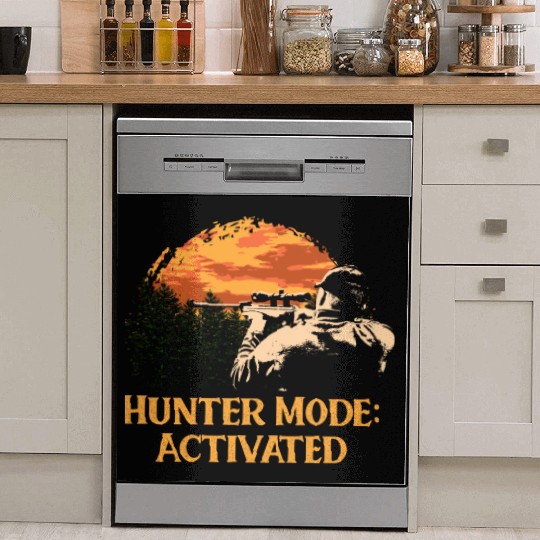 Hunter Mode Activated Hunting Vacation Animal Shoo Dish Washer Covers