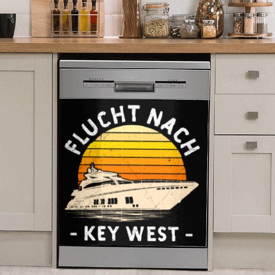 Florida ESCAPE TO KEY-WEST Sailing Florida Dish Washer Covers