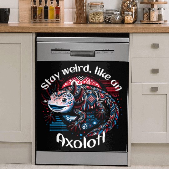 Stay weird, like an Axolotl Dish Washer Covers