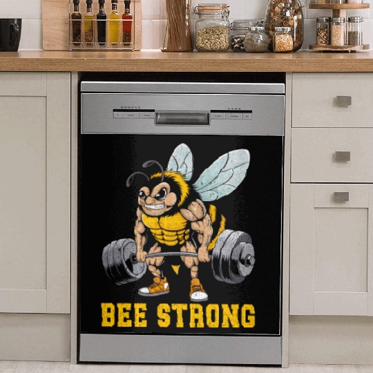Bee Strong Gym Fitness Bodybuilding Dish Washer Covers