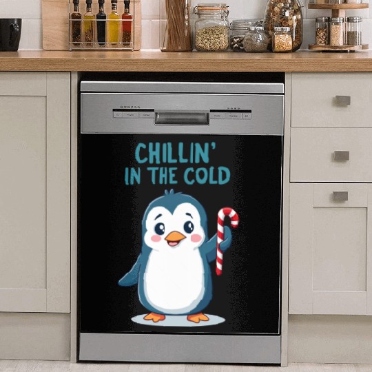 Chillin' Penguin Winter Fun Dish Washer Covers