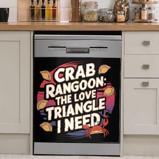 Crab Rangoon Lover American Chinese Sea Food Dish Washer Covers
