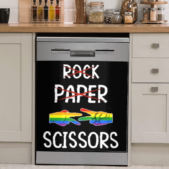 LGBTQ Lesbian Rock Paper Scissors Dish Washer Covers