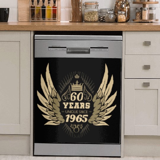 60 Years Unique Angel Wings Crown Dish Washer Covers