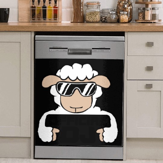 Sheep Official Dj Sunglasses Party Lamb Music Cool Dish Washer Covers