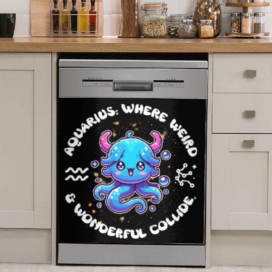Aquarius: Where Weird and Wonderful Collide Zodiac Dish Washer Covers