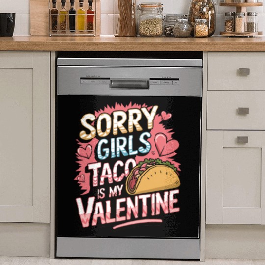 Tacos are my Valentine Dish Washer Covers