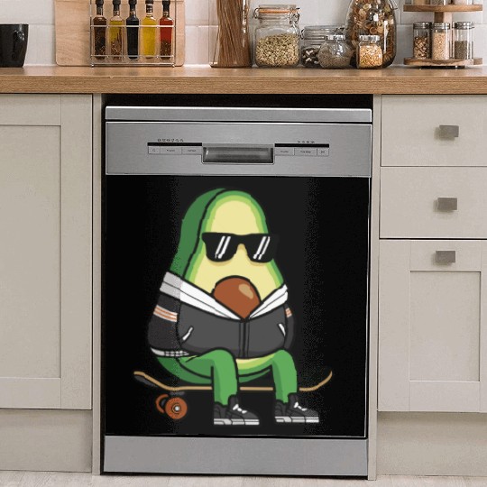 Skater Avocado Skateboard Streetwear Dish Washer Covers