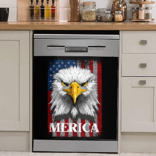 American Flag Patriotic Eagle 4th of July Merica Dish Washer Covers