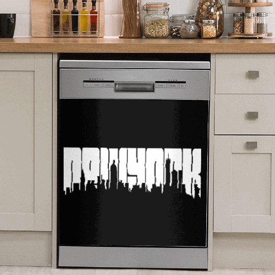 New York Skyline Typography Dish Washer Covers