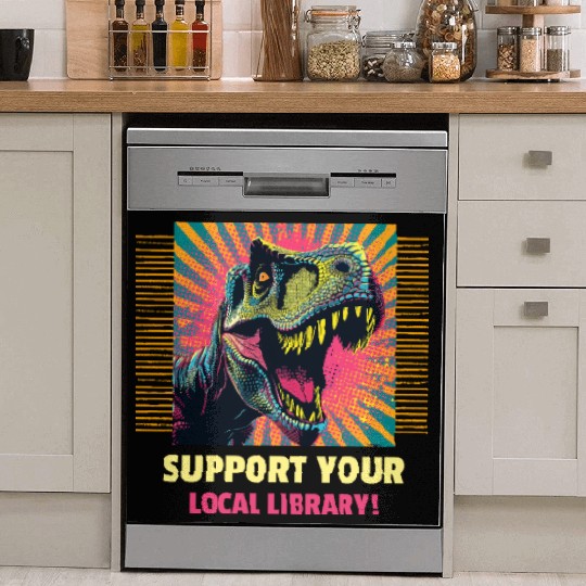 Support Your Local Library Dish Washer Covers