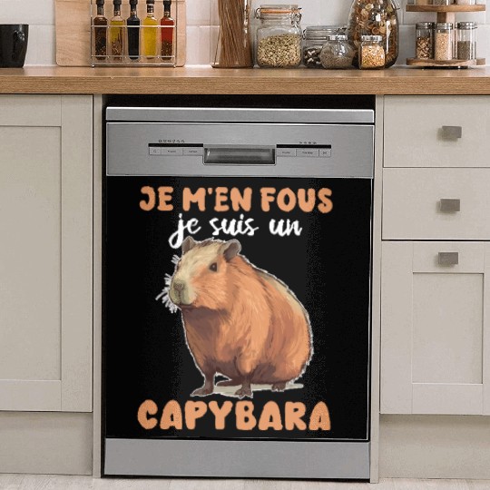 Je M'en Fous Je Suis Un Capybara - Sweet Capybara Dish Washer Covers