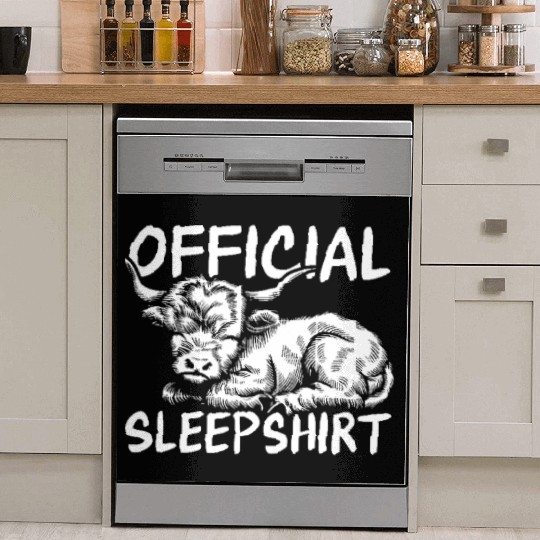 Highland Cow Official Sleepshirt Cute Farm Animal Dish Washer Covers