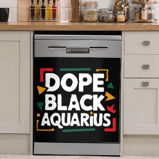 Dope Black Aquarius Dish Washer Covers