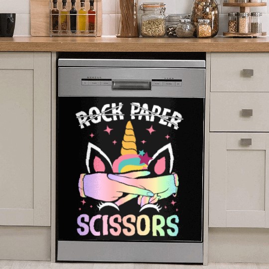 Funny Lesbian Pride LGBTQ Rock Paper Scissors Dish Washer Covers