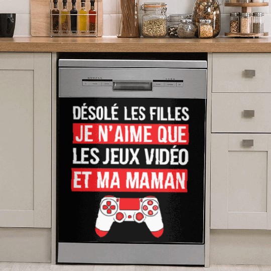 Garçons Saint Valentin Jeux Vidéo Gamer Humour Dish Washer Covers