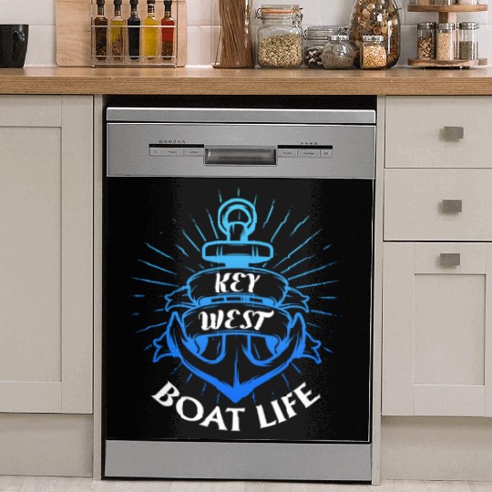 KEY-WEST BOAT LIFE Sailing Florida Keys West Keys Dish Washer Covers