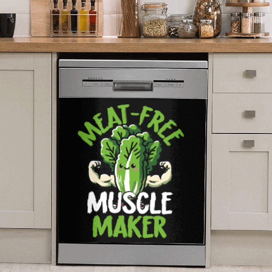 Meat-Free Muscle Maker Funny Vegan Gym Dish Washer Covers