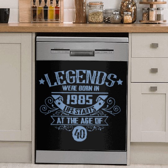 Legends born in 1985 vintage 40th birthday Dish Washer Covers