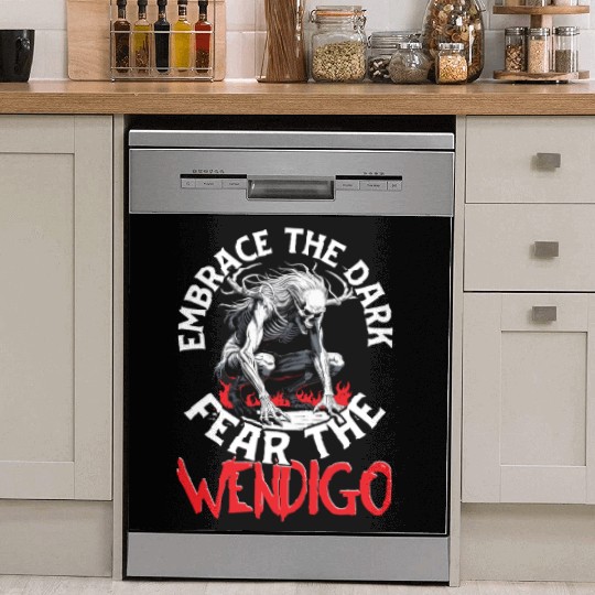 Cryptid Embrace The Dark Fear The Wendigo Dish Washer Covers