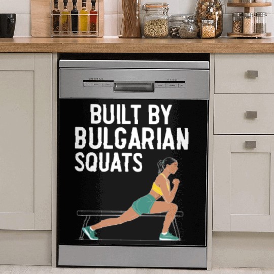 Bulgarian Squat Exercise Fitness Workout Gym Dish Washer Covers
