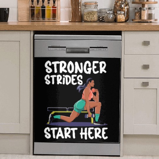 Bulgarian Squat Exercise Fitness Workout Gym Dish Washer Covers