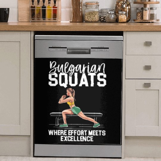 Bulgarian Squat Exercise Fitness Workout Gym Dish Washer Covers