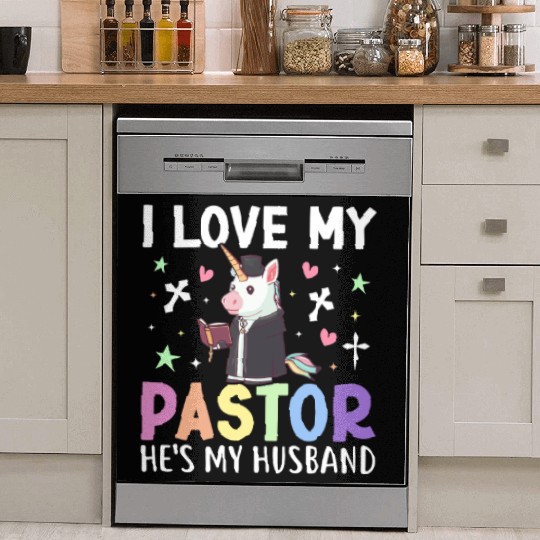 Love My Pastor He's My Husband Church Leader Dish Washer Covers