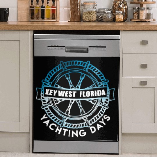 KEY-WEST FLORIDA YACHTING DAYS Sailing Outfit Dish Washer Covers
