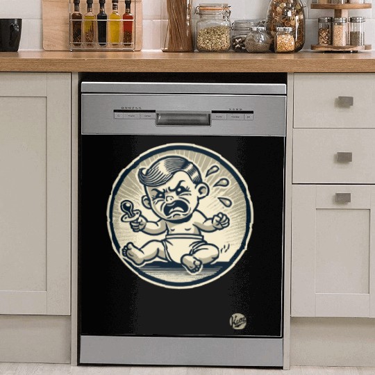 Spoiled Crybaby – Vintage Cartoon Dish Washer Covers