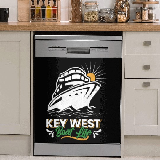 KEY-WEST BOAT LIFE Sailing Florida Keys West Keys Dish Washer Covers