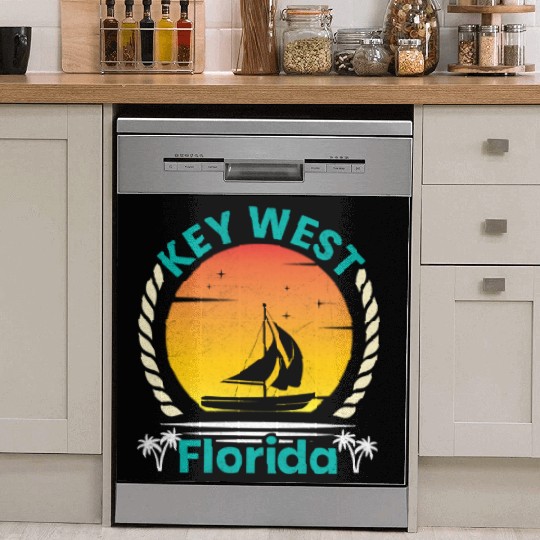 KEY-WEST FLORDIA Sailing West Keys Sailing Outfit Dish Washer Covers