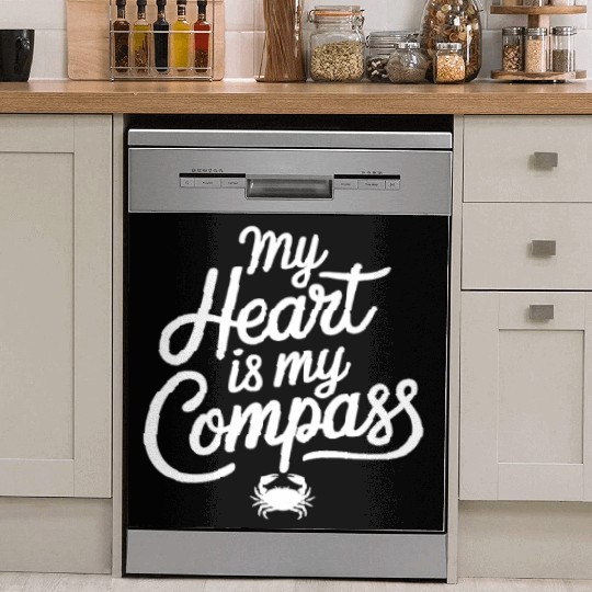 My Heart Is My Compass Cancer Zodiac Wisdom Dish Washer Covers