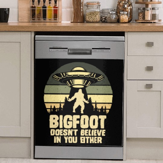 UFO-Bigfoot Yeti Sasquatch Dish Washer Covers