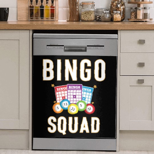 Bingo Squad Bingo Card Player Gift Dish Washer Covers