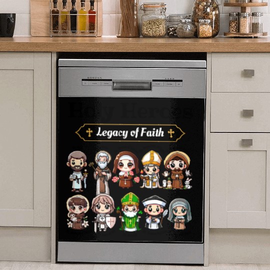 Holy Heroes Legacy of Faith Catholic Saints kids Dish Washer Covers